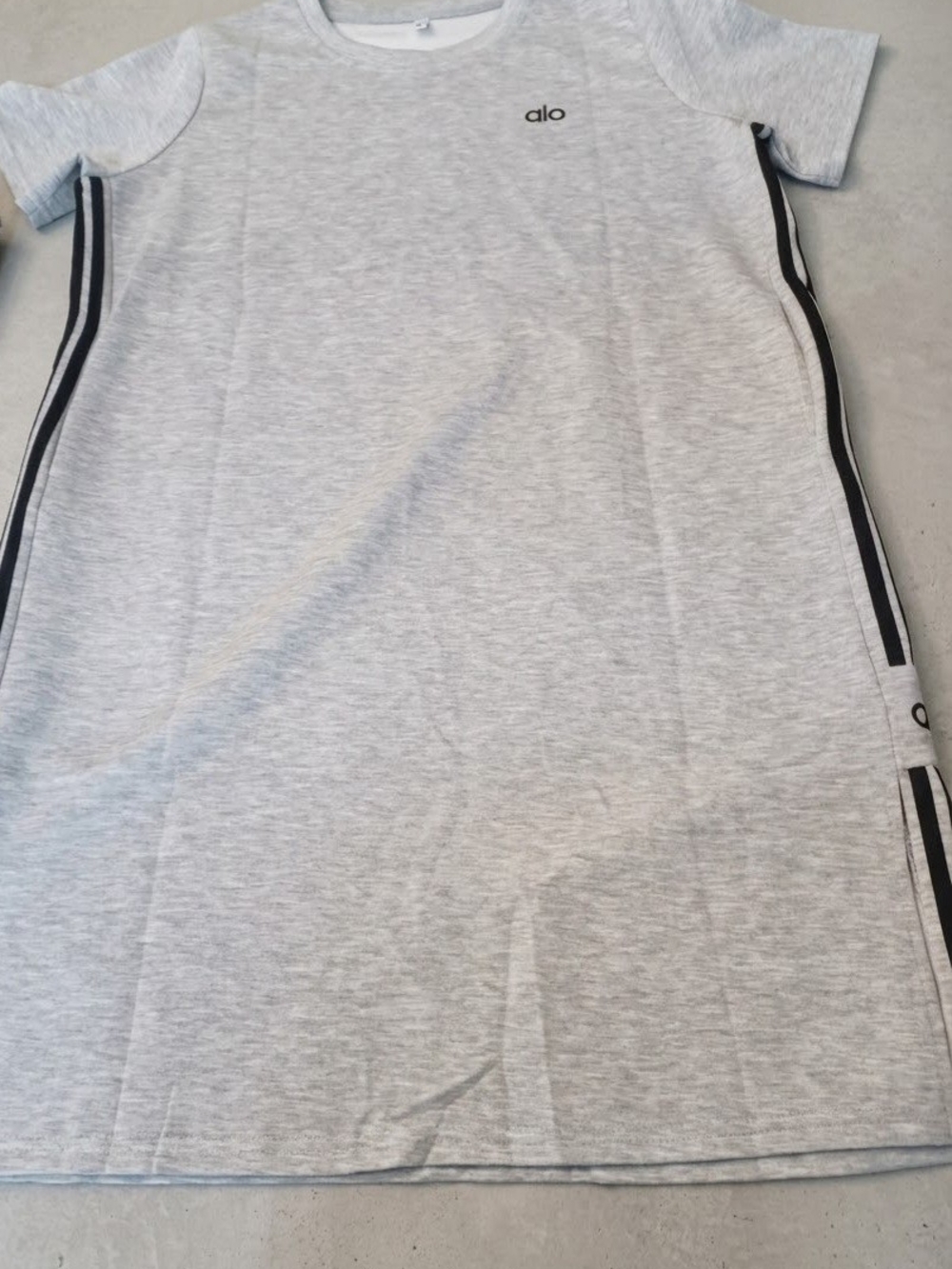 Brand New Light Gray Athletic Tee Dress - Grey